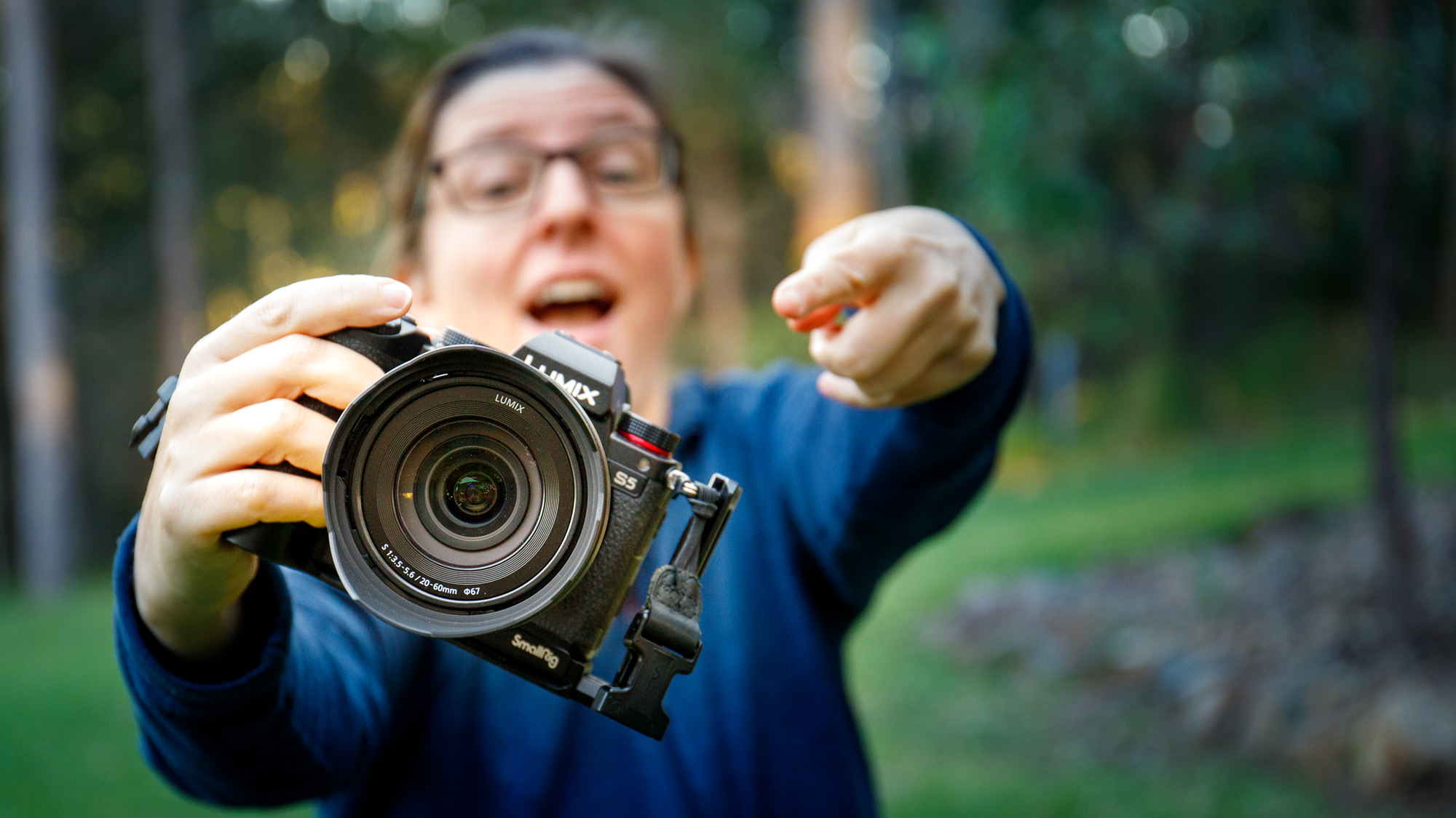 Lisa holding her Panasonic S5