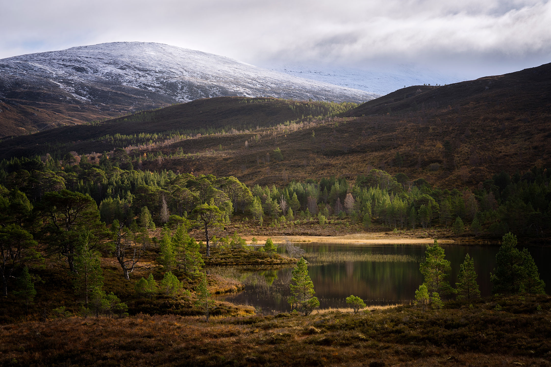 The light breaks through over Loch Salach a' Ghiubhais, Glen Affric, Scotland