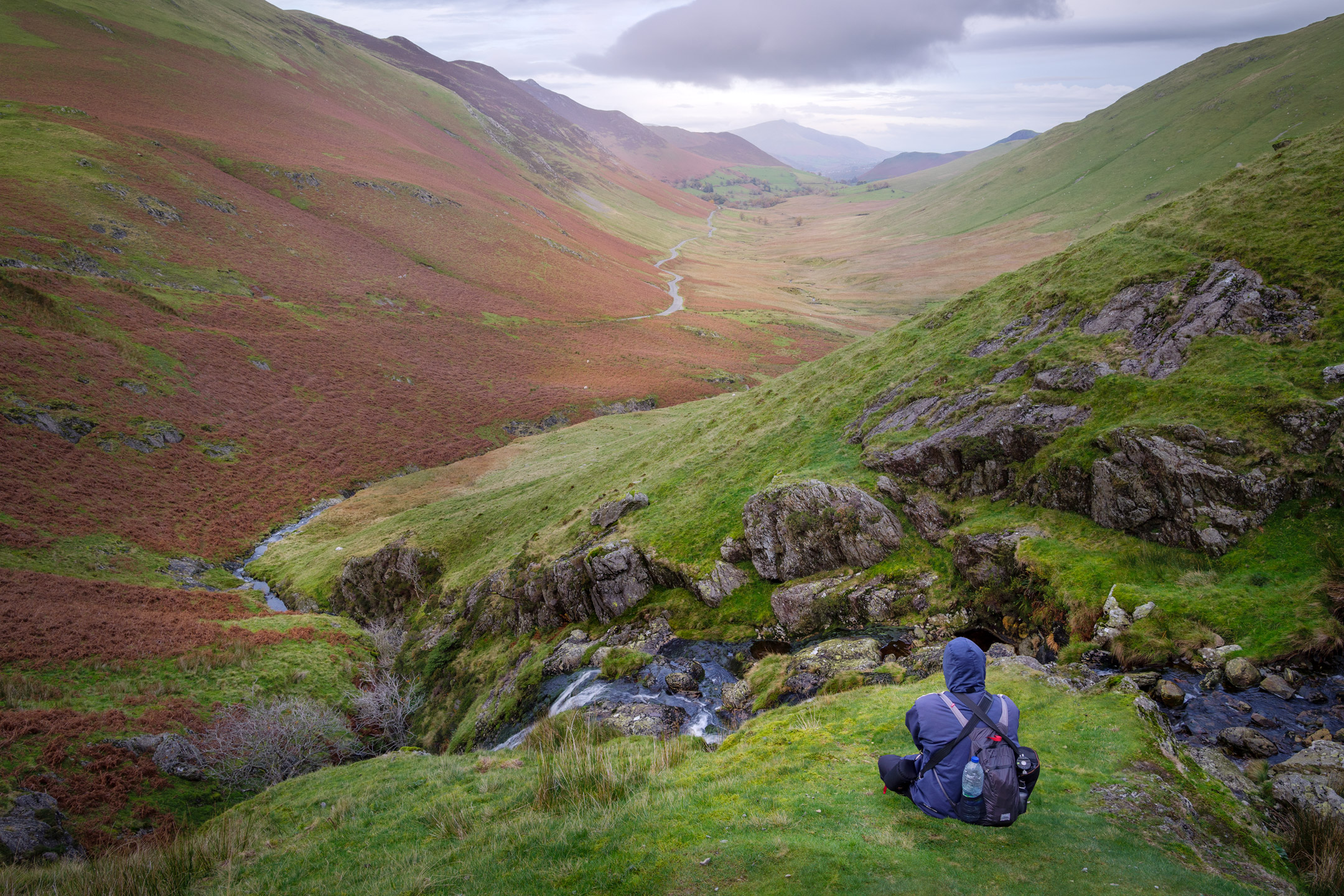 A magnificent view from beside Moss Force down Newland Valley, Lake District, England